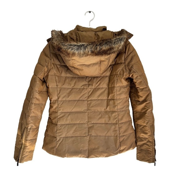 Zara Women down & feather filled winter jacket removable hood sz M read desc. - Picture 3 of 16